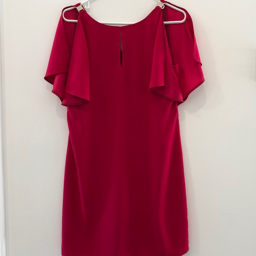 White House Black Market Pink Cold Shoulder Dress